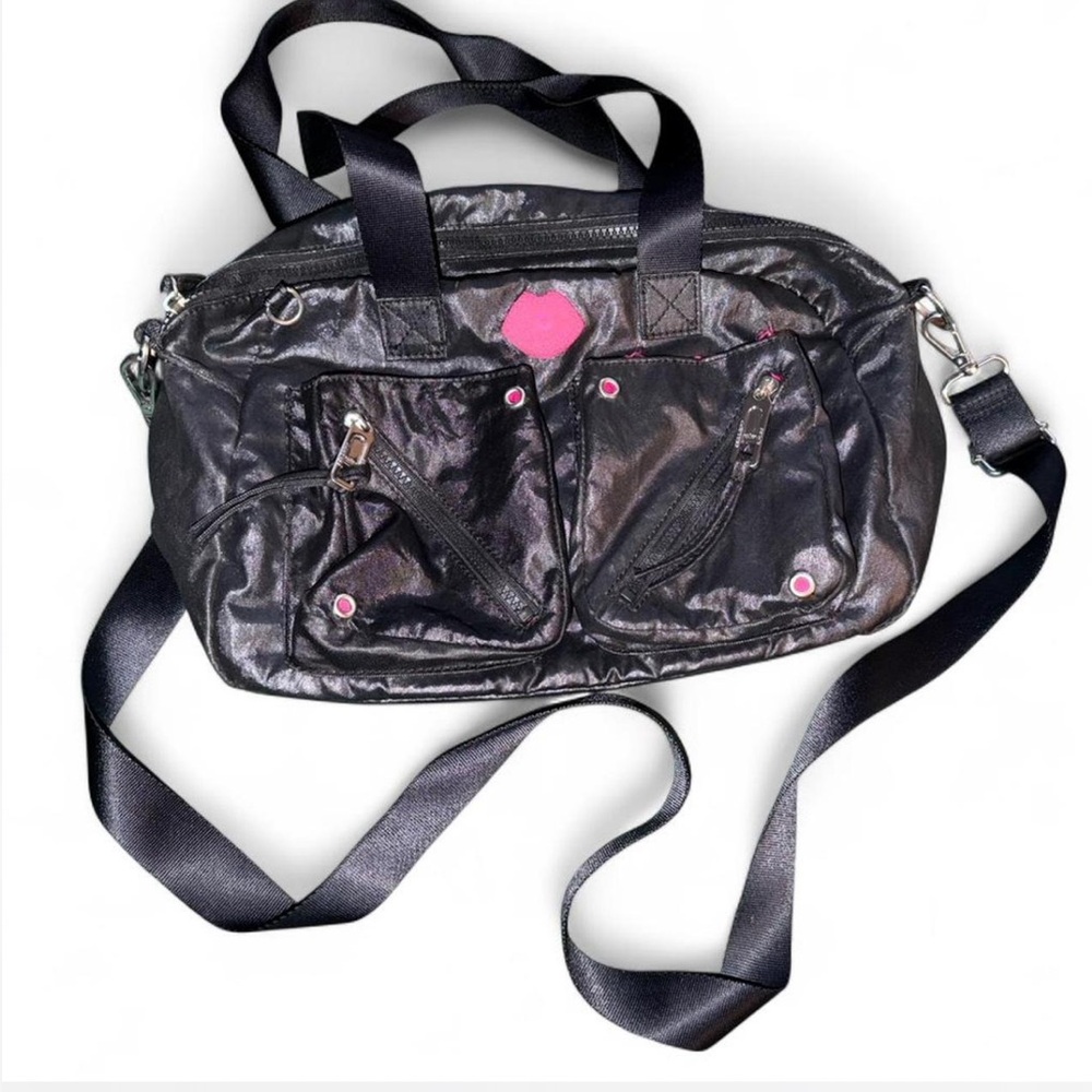 Juicy Couture Black Crossbody Bag with Pink Accents